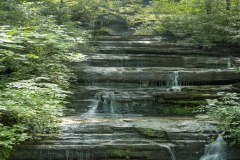 Waterfall in the Blue Ridge mountains in North Carolina