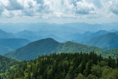 Vista along the Blue Ridge Parkway in North Carolina