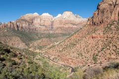 View coming out of Zion National Park