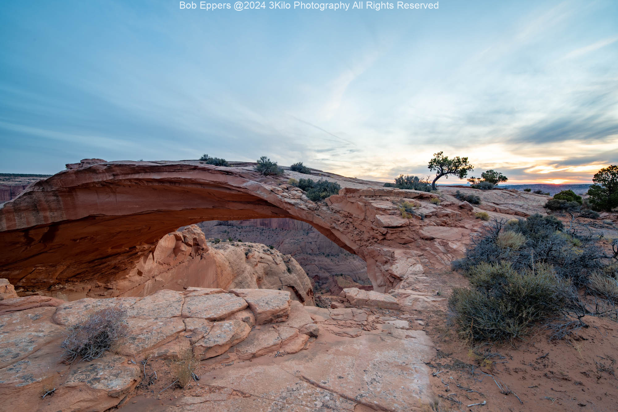 Photo of Eggshell Arch late afternoon.