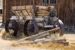 Photo of an old ore wagon in Bodie, CA
