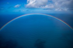 Photo of a 180 Degree Rainbow taken off the NaPali Coast of kauai.