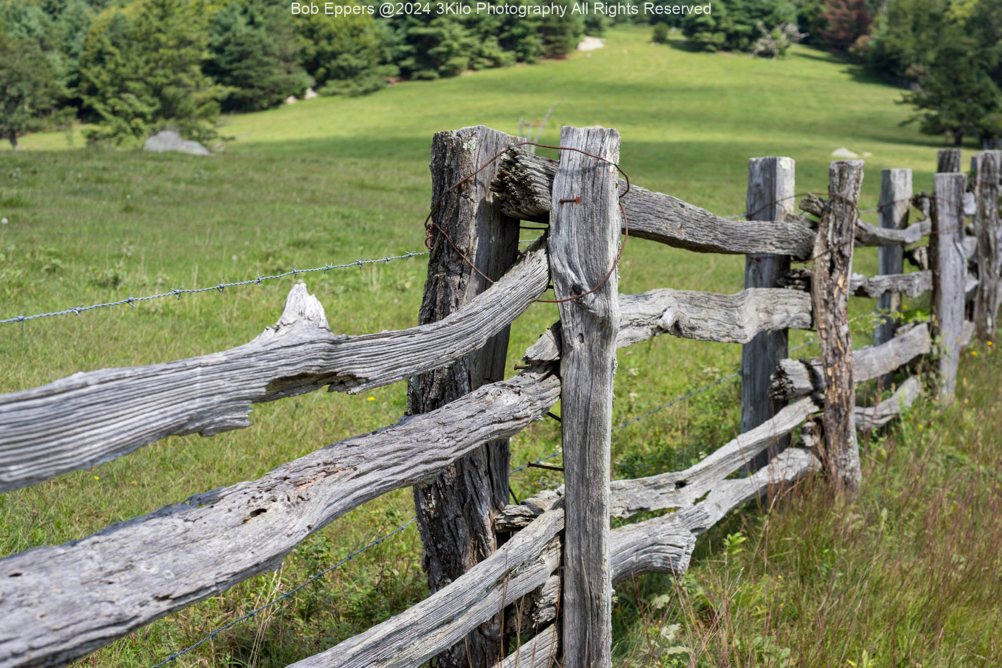 Photo of an old Rail Fence along the Blue Ridge Parkway