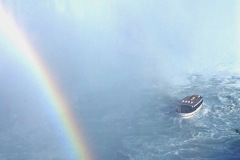 Photo of the Maid of the Mist and Rainbow at Niagara Falls.  This was taken from a 35mm slide over 40 years ago.