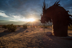 Photo of the Dragon at Sunset.  Borrego Springs, CA
