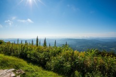 Photo of the Great Smoky Mountains along the Blue Ridge Parkway.
