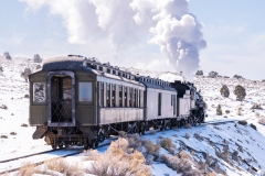 Engine # 81 heading home with the 1886 Pullman car in tow