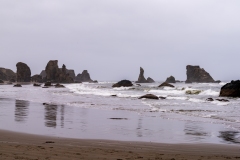Photo of the Rocks at Bandon Beach in the Fog