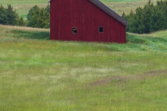 Photo of the Saltbox Barn at Sunrise in the Palouse