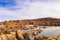 Photo of Watson Lake in late afternoon.