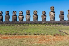 Photo of the 15 Moai on Easter Island