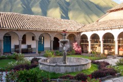 Photo of the Courtyard at the San Agustin Monastery , Ollantaytambo, Peru.  In the Inca Sacred Valley.
