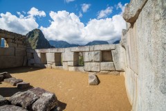 Photo of Windows in Machu Picchu.  These Windows are built to dissipate the shock waves of an earthquake.