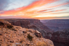 Photo of the South Eastern Rim of the Grand Canyon at Sunrise