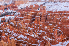 Bryce Canyon. The Amphitheater with Winter Snow