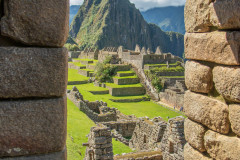 Photo of one of the Main Doorways in Machu Picchu .