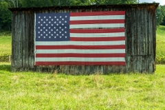 The Flag Farm Shed along the Blue Ridge Parkway