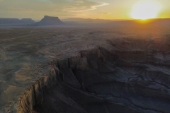 Drone Shot at Sunset at Moonscape Overlook