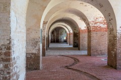 Photo of one of the Main Gun Galleries at Ft Pulaski