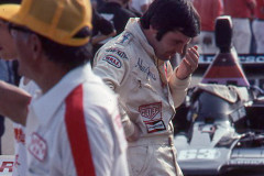 Photo of Alan Jones at Riverside.  1975