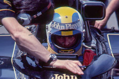 Photo of F1 Lotus with driver Gunnar Nilsson.  1977 F1 LBGP