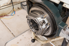 The New V8 clutch and pressure plate installed