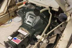 The New clutch, V8 pressure plate and transmission installed.