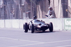 Photo of Dan Gurney Winner of the Vintage Race.  1976 F1 LBGP