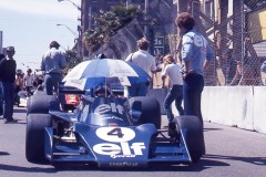 Photo of F1 Tyrell on the stating grid.  1976